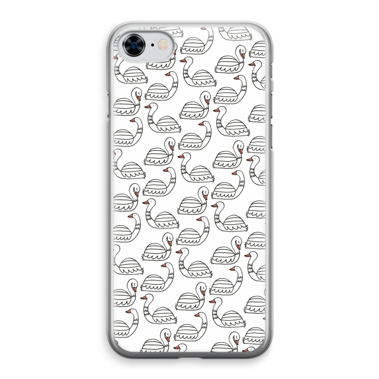 Zwanen: iPhone 8 Transparant Hoesje
