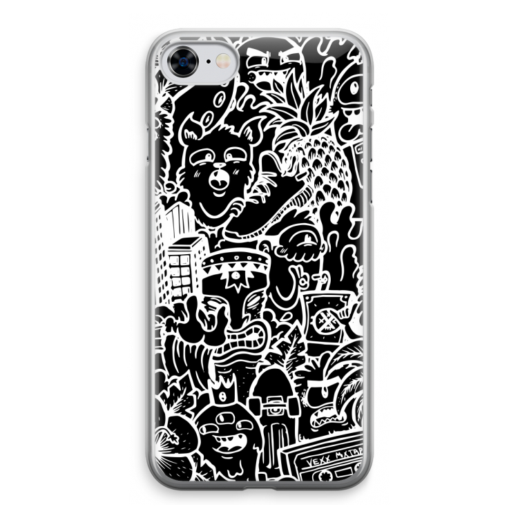Vexx Black Mixtape: iPhone 8 Transparant Hoesje