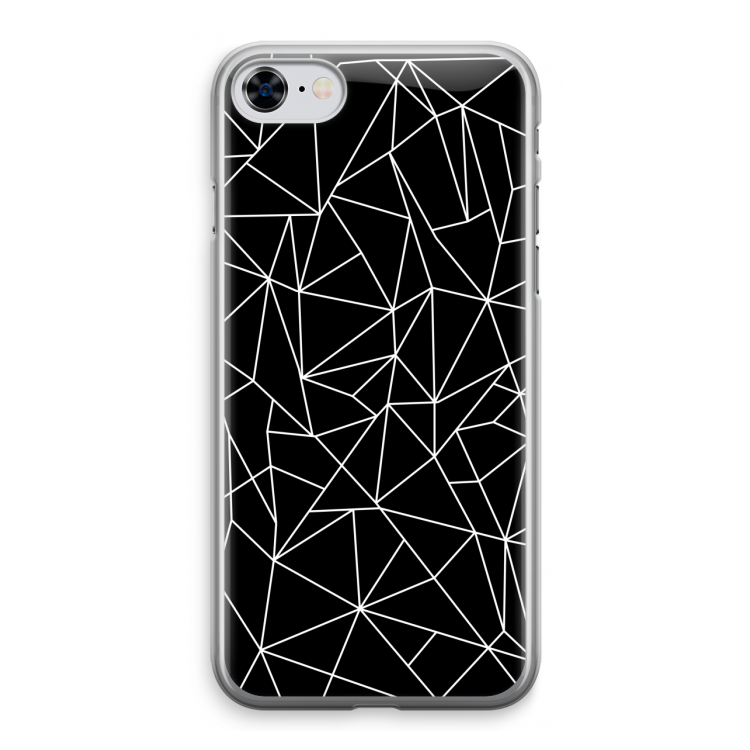 Geometrische lijnen wit: iPhone 8 Transparant Hoesje