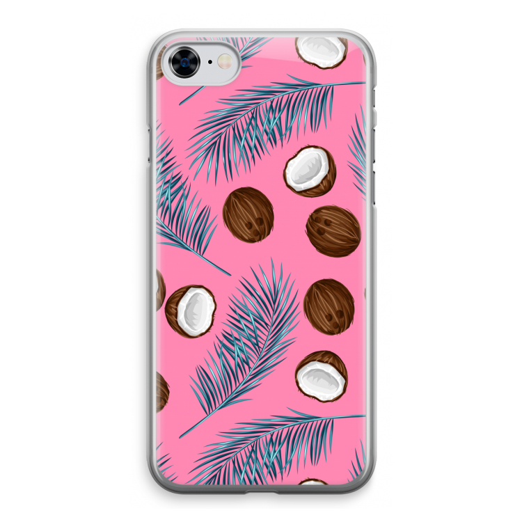 Kokosnoot roze: iPhone 8 Transparant Hoesje