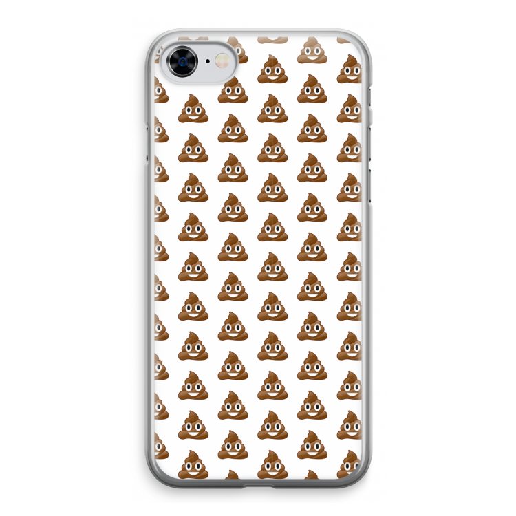 Poop emoji: iPhone 8 Transparant Hoesje