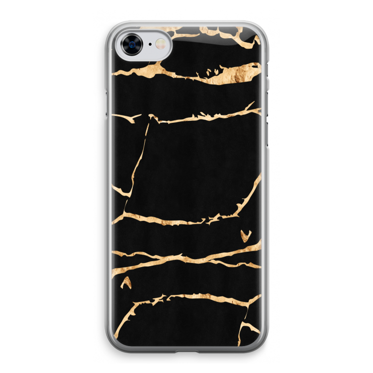 Gouden marmer: iPhone 8 Transparant Hoesje