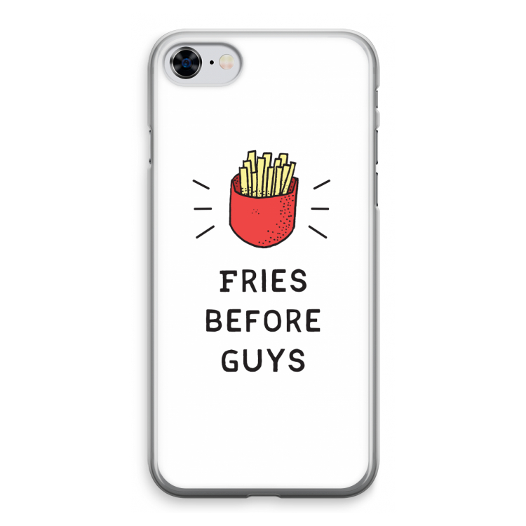 Fries before guys: iPhone 8 Transparant Hoesje