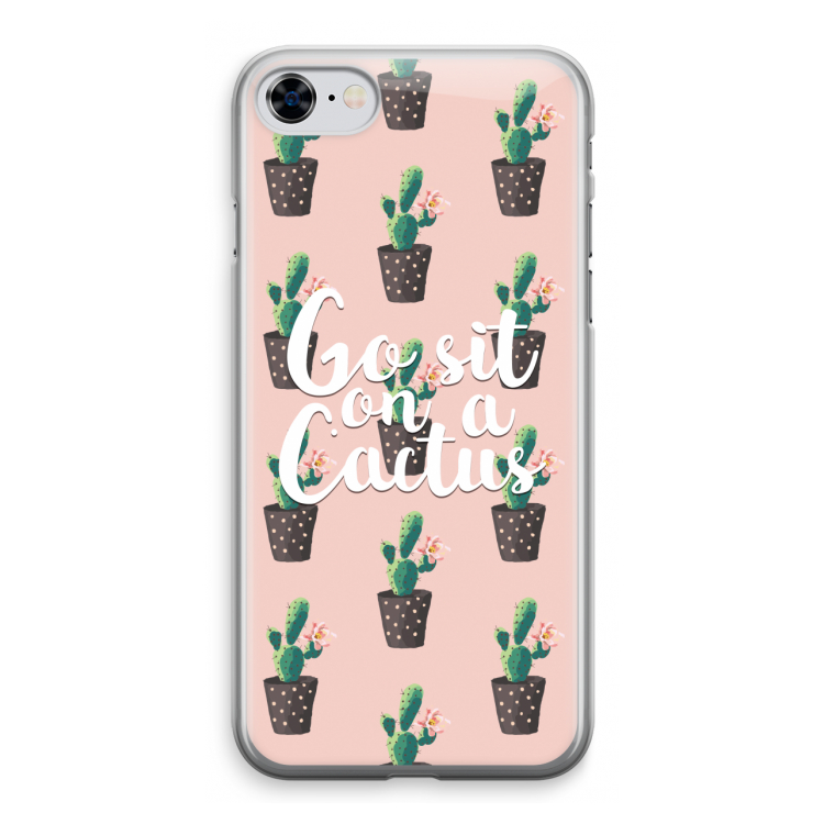 Cactus quote: iPhone 8 Transparant Hoesje