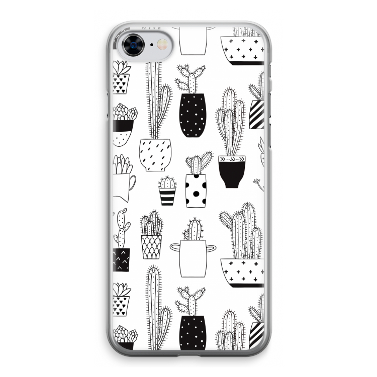 Cactusmotief: iPhone 8 Transparant Hoesje