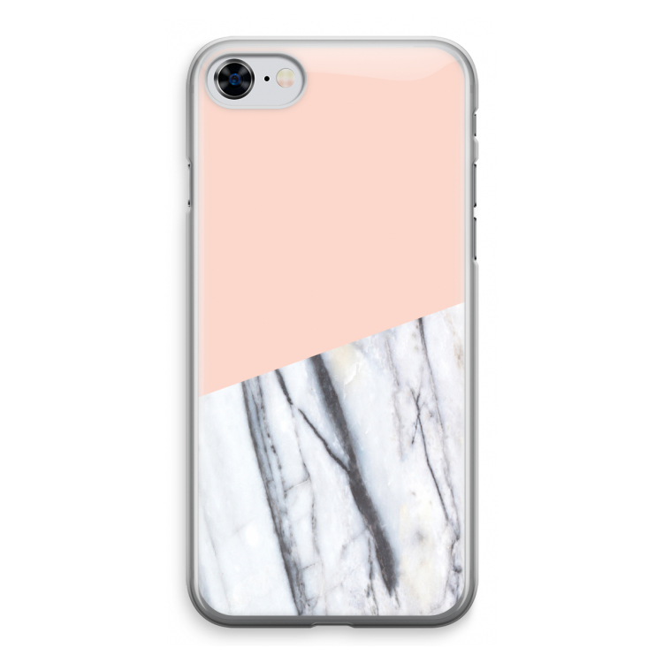 A touch of peach: iPhone 8 Transparant Hoesje