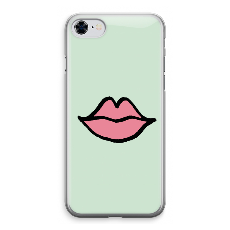 Kusje: iPhone 8 Transparant Hoesje