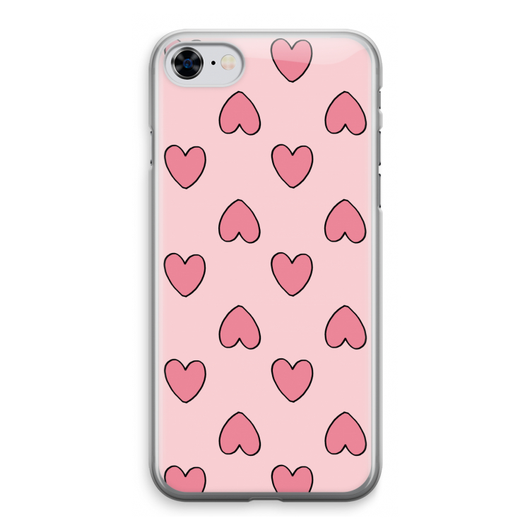 Ondersteboven verliefd: iPhone 8 Transparant Hoesje