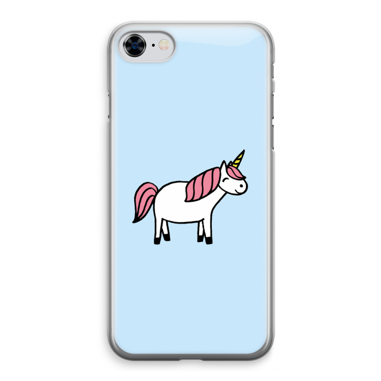 Eenhoorn: iPhone 8 Transparant Hoesje
