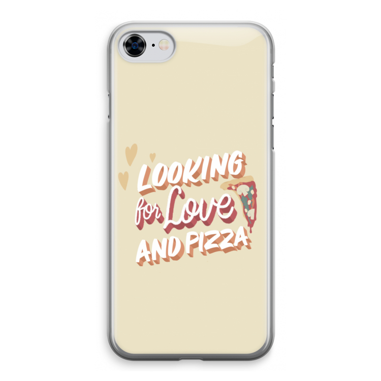 Pizza is the answer: iPhone 8 Transparant Hoesje