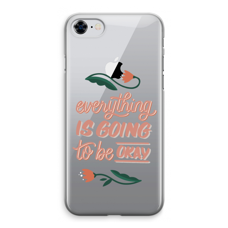 Optimistic flower girl: iPhone 8 Transparant Hoesje