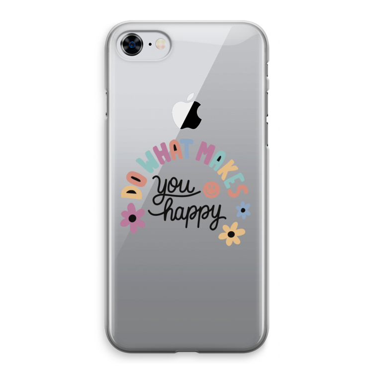 Happy days: iPhone 8 Transparant Hoesje