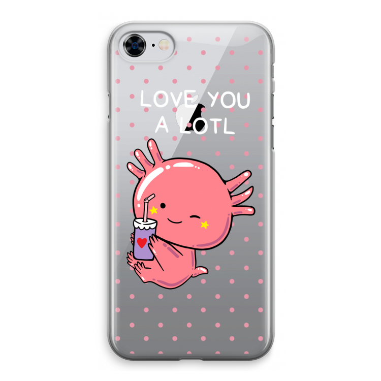Love You A Lotl: iPhone 8 Transparant Hoesje
