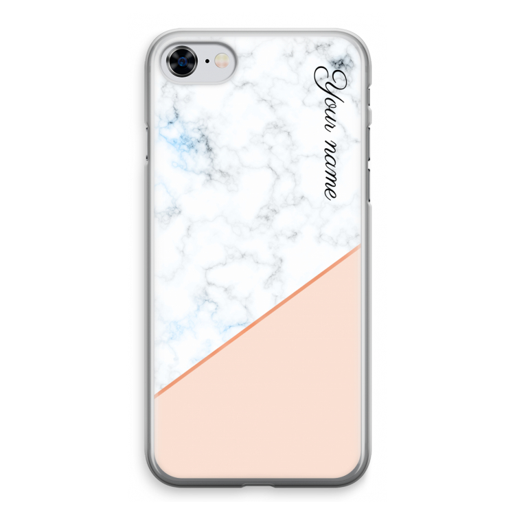 Marmer in stijl: iPhone 8 Transparant Hoesje