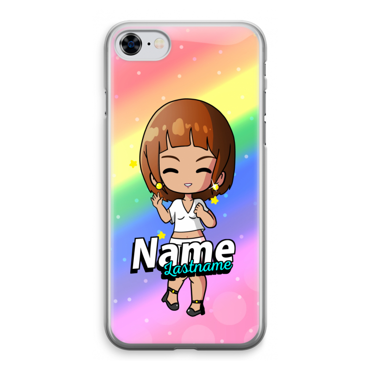 Chibi Maker vrouw: iPhone 8 Transparant Hoesje