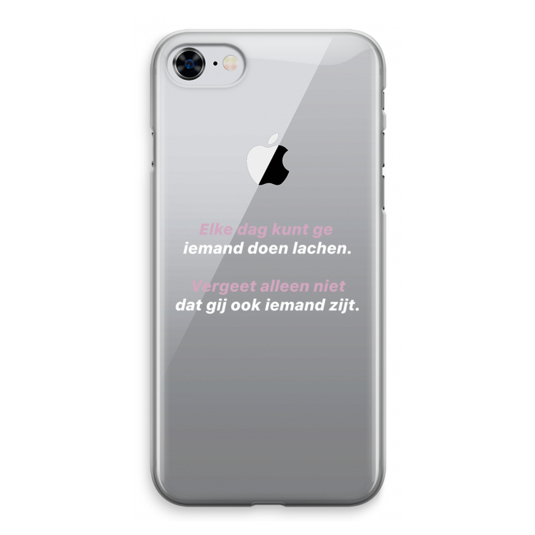 gij zijt ook iemand: iPhone 8 Transparant Hoesje