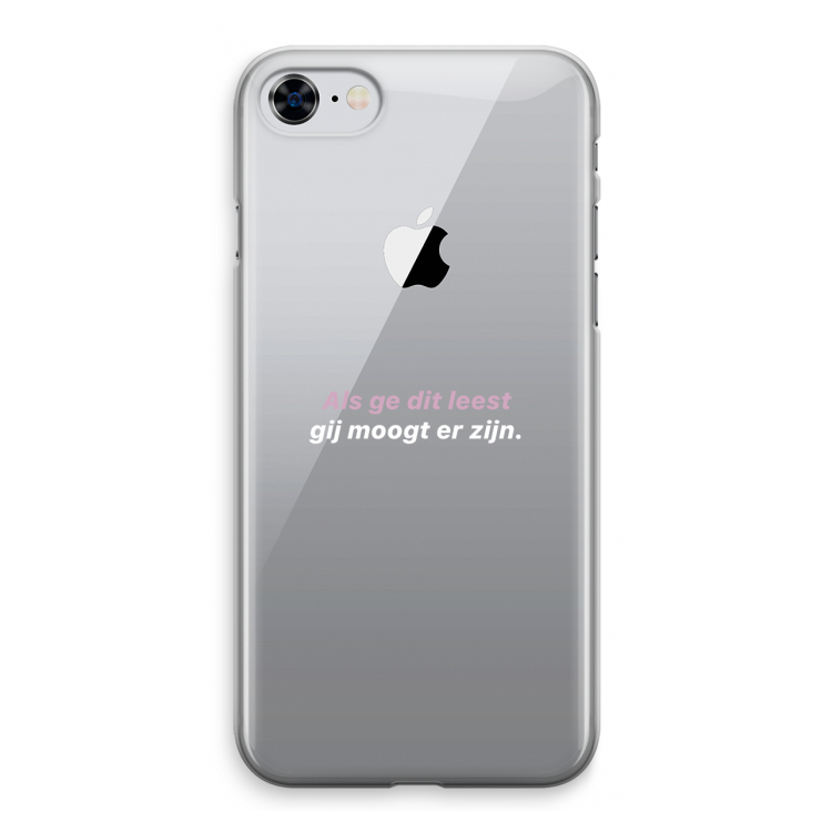 gij moogt er zijn: iPhone 8 Transparant Hoesje