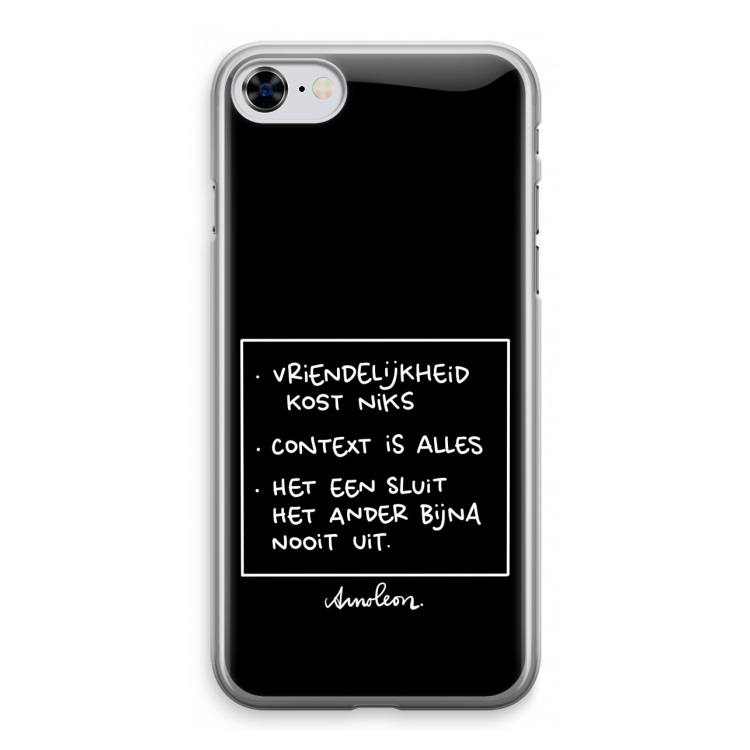 Mijn Motto's: iPhone 8 Transparant Hoesje