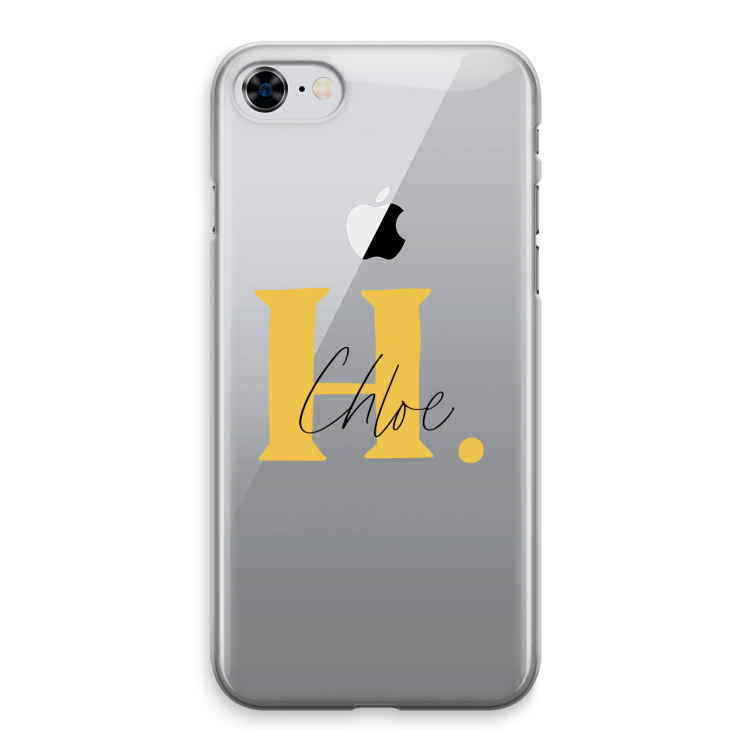 Amber Script: iPhone 8 Transparant Hoesje