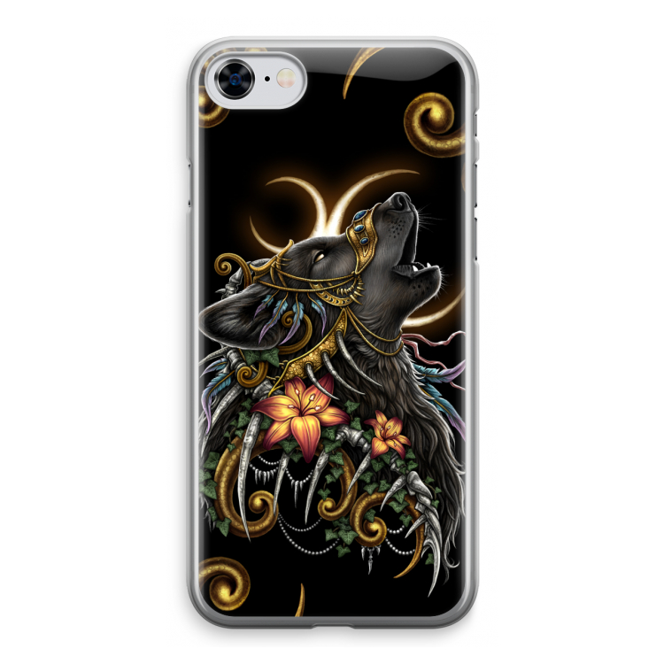 Huilende Wolf: iPhone 8 Transparant Hoesje