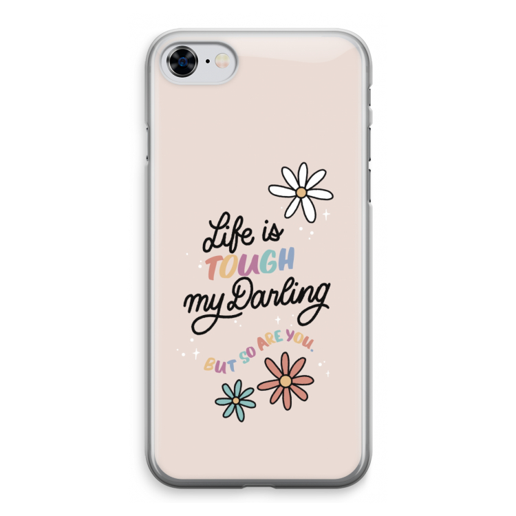 Tough Life: iPhone 8 Transparant Hoesje
