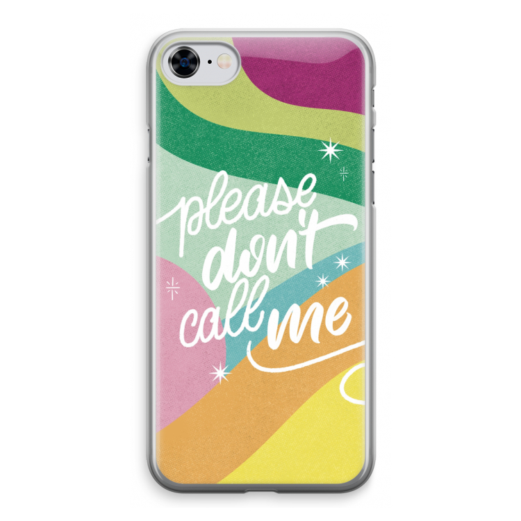 Don't call: iPhone 8 Transparant Hoesje