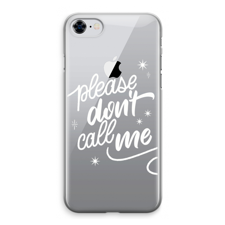 Don't call: iPhone 8 Transparant Hoesje