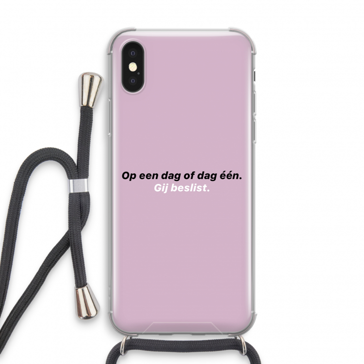 gij beslist: iPhone X Transparant Hoesje met koord