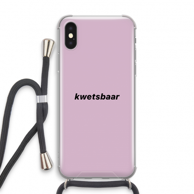 kwetsbaar: iPhone X Transparant Hoesje met koord