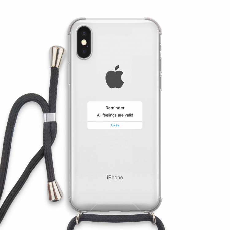 Reminder: iPhone X Transparant Hoesje met koord
