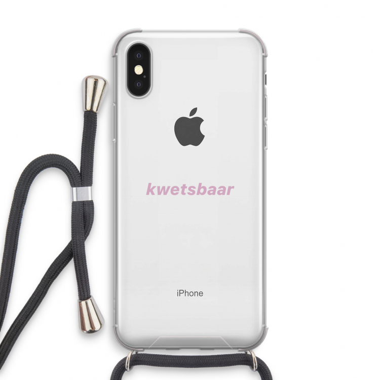 kwetsbaar: iPhone X Transparant Hoesje met koord