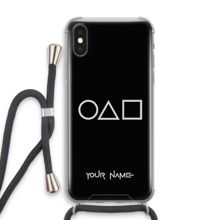 Squid Game: iPhone X Transparant Hoesje met koord