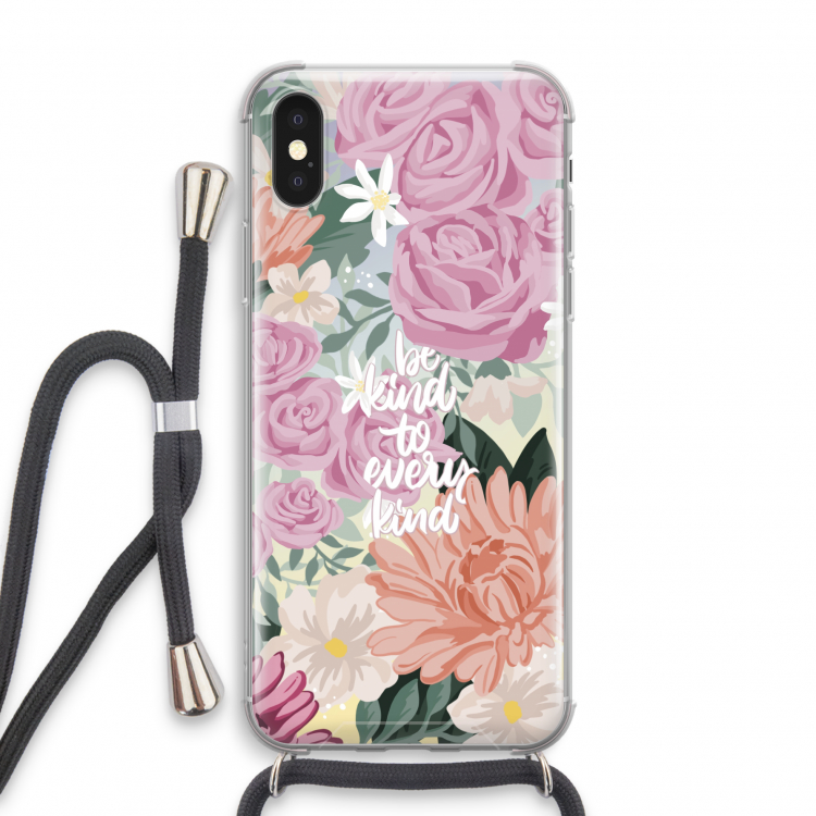 Kindness matters: iPhone X Transparant Hoesje met koord