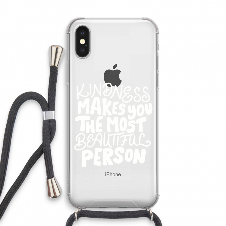 The prettiest: iPhone X Transparant Hoesje met koord