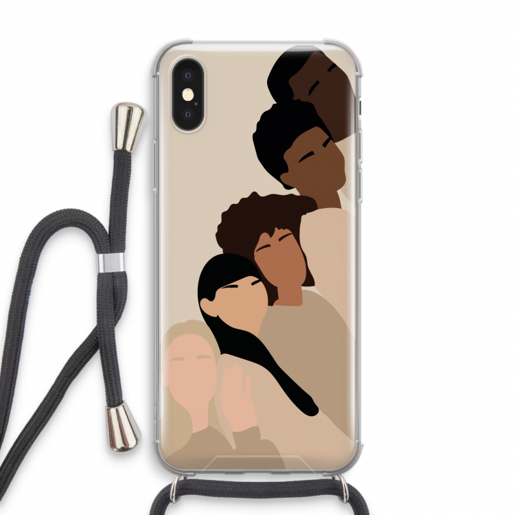 Sweet creatures: iPhone X Transparant Hoesje met koord