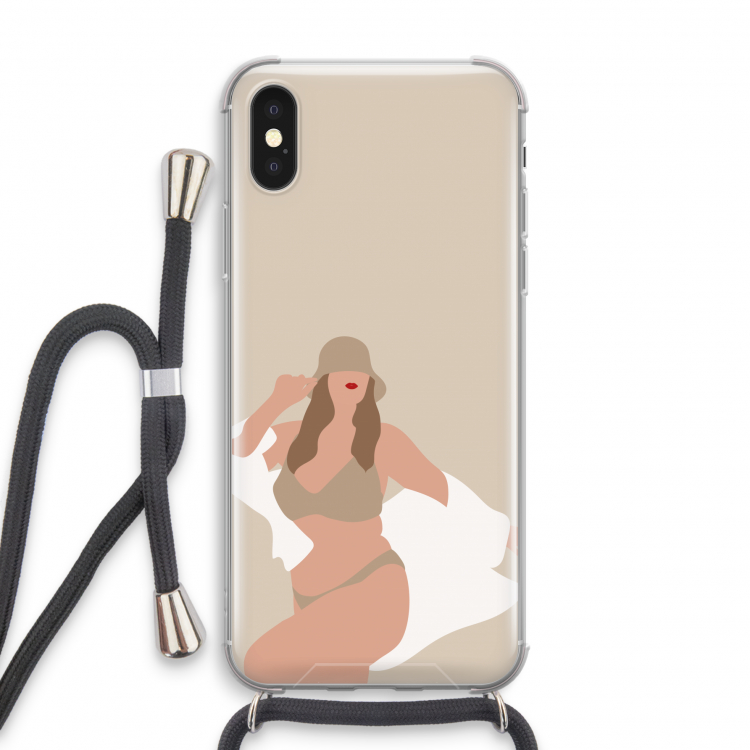 One of a kind: iPhone X Transparant Hoesje met koord
