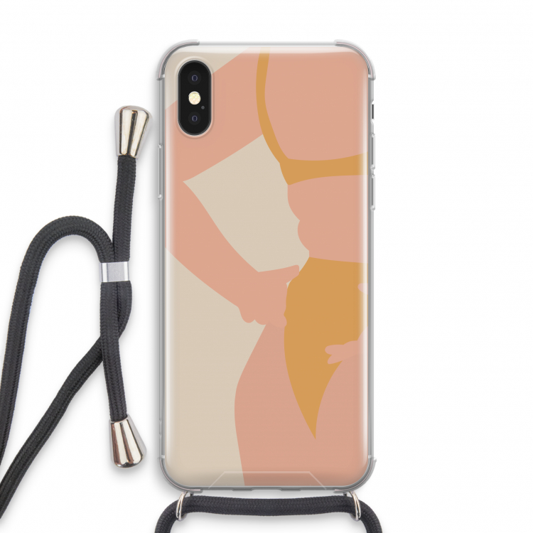 Bikini body: iPhone X Transparant Hoesje met koord