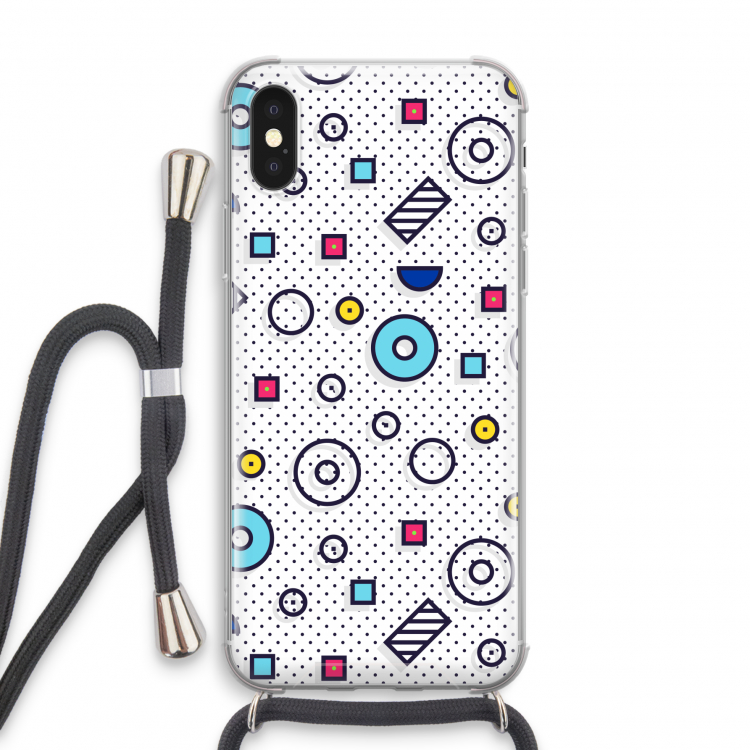 8-bit N°9: iPhone X Transparant Hoesje met koord