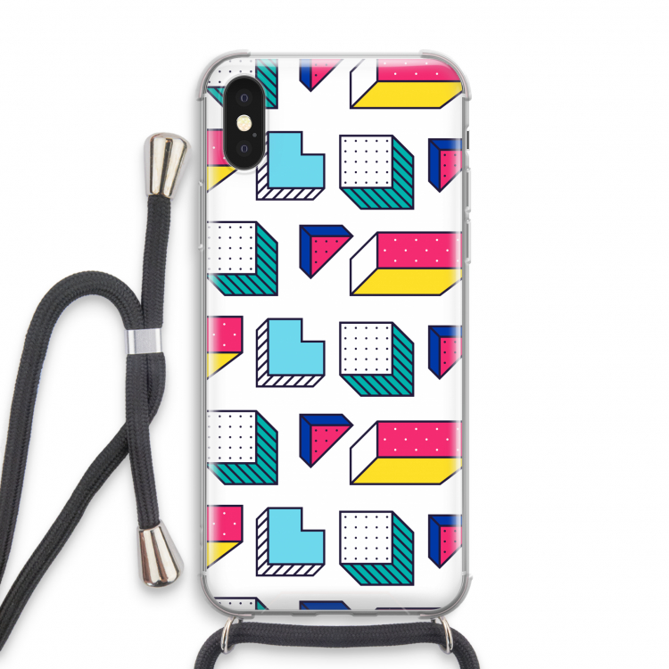 8-bit N°7: iPhone X Transparant Hoesje met koord