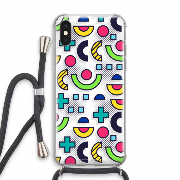 8-bit N°6: iPhone X Transparant Hoesje met koord
