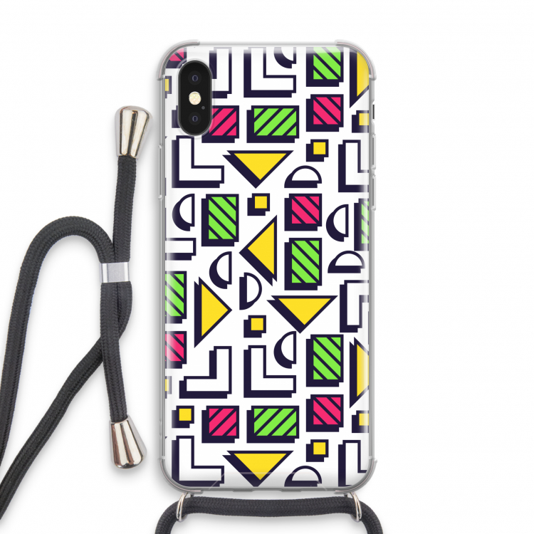 8-bit N°4: iPhone X Transparant Hoesje met koord