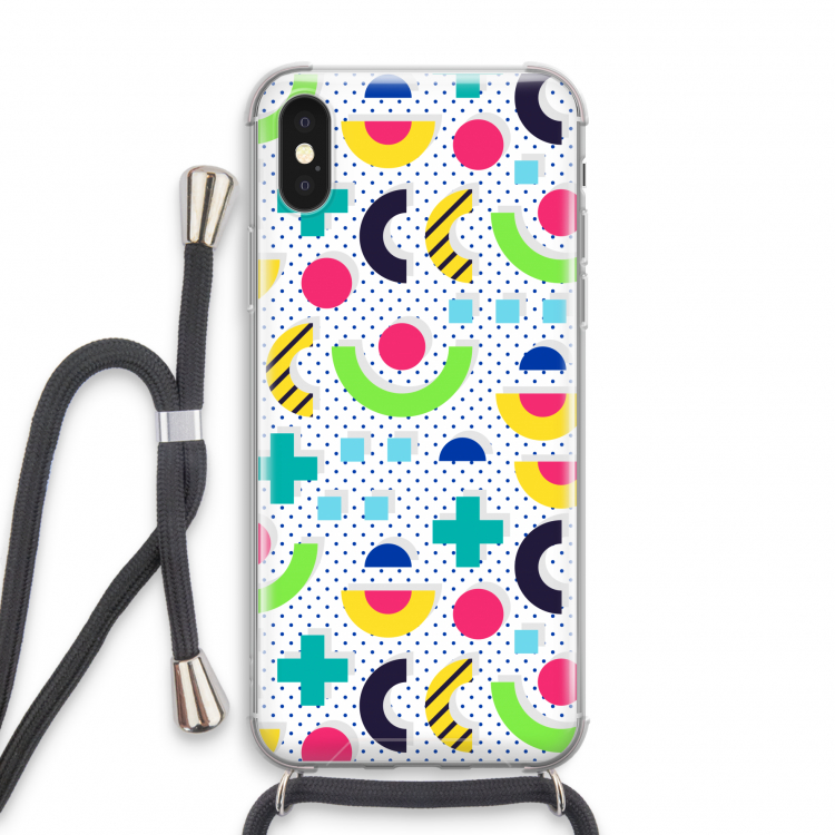 8-bit N°1: iPhone X Transparant Hoesje met koord