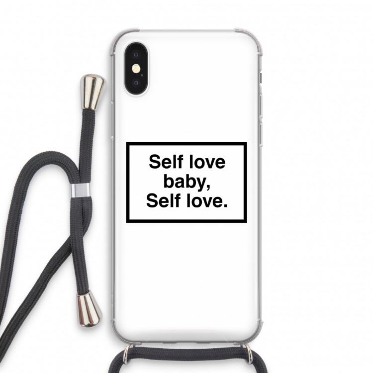 Self love: iPhone X Transparant Hoesje met koord