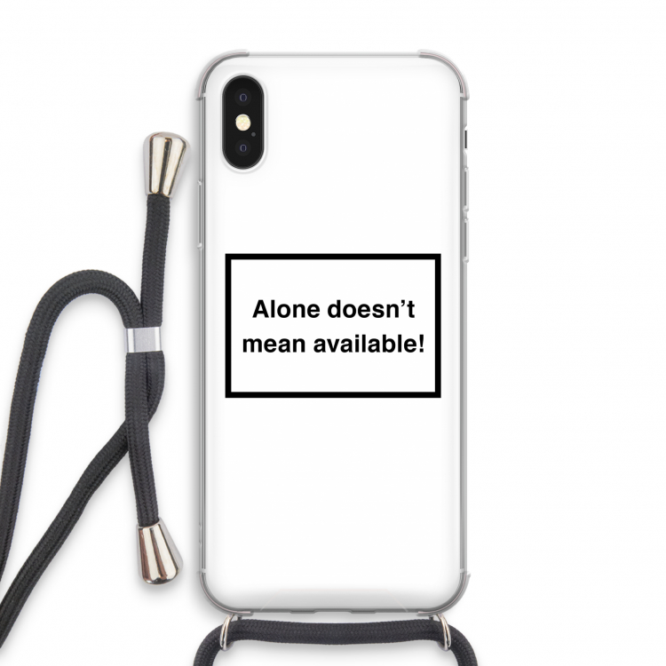 Alone: iPhone X Transparant Hoesje met koord