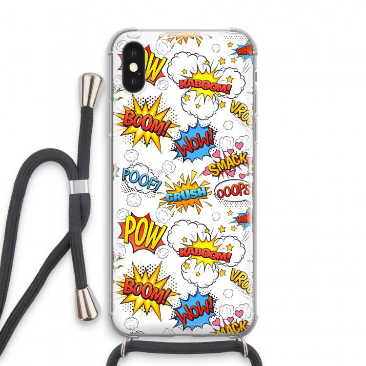 Pow Smack: iPhone X Transparant Hoesje met koord