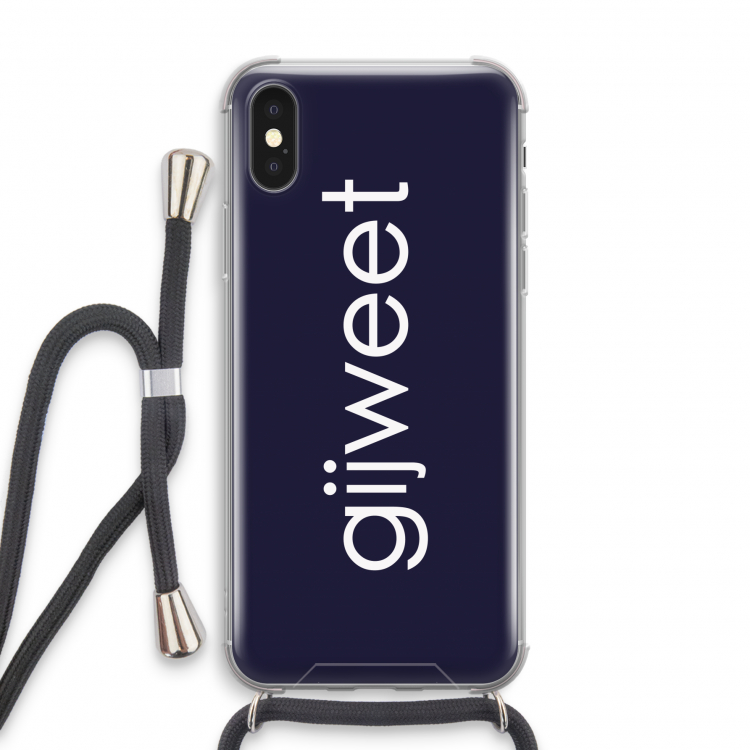 Gijweet: iPhone X Transparant Hoesje met koord