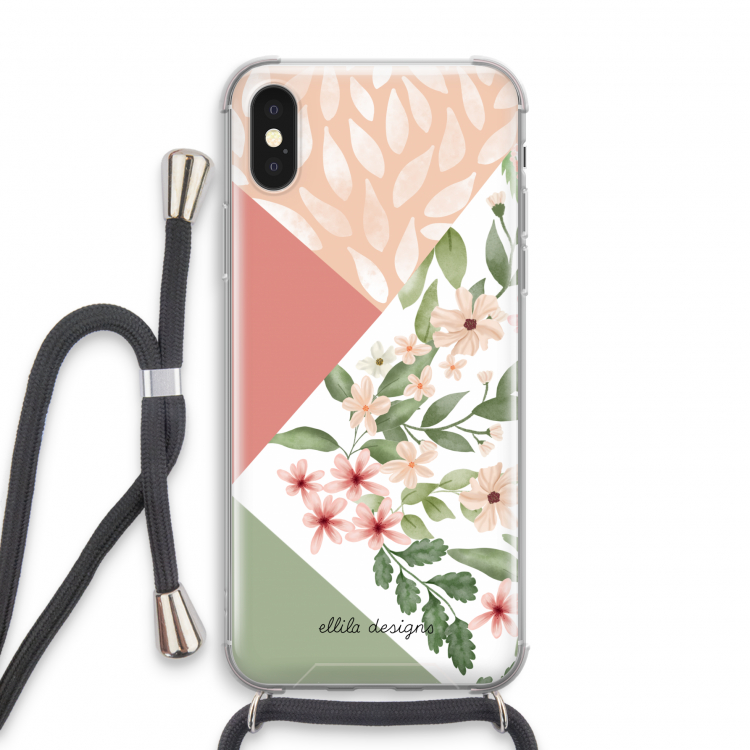 Sweet heaven geometrics: iPhone X Transparant Hoesje met koord