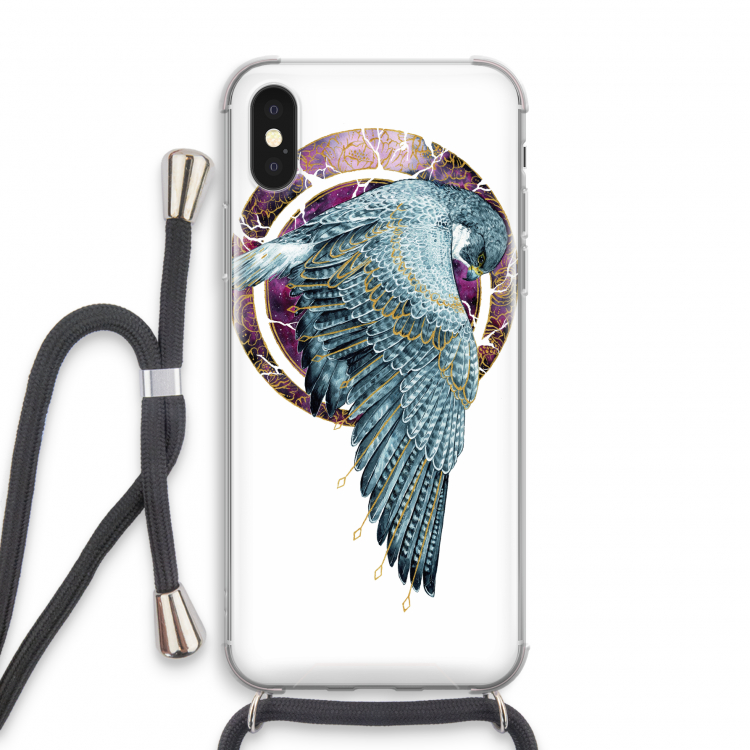 Golden Falcon: iPhone X Transparant Hoesje met koord
