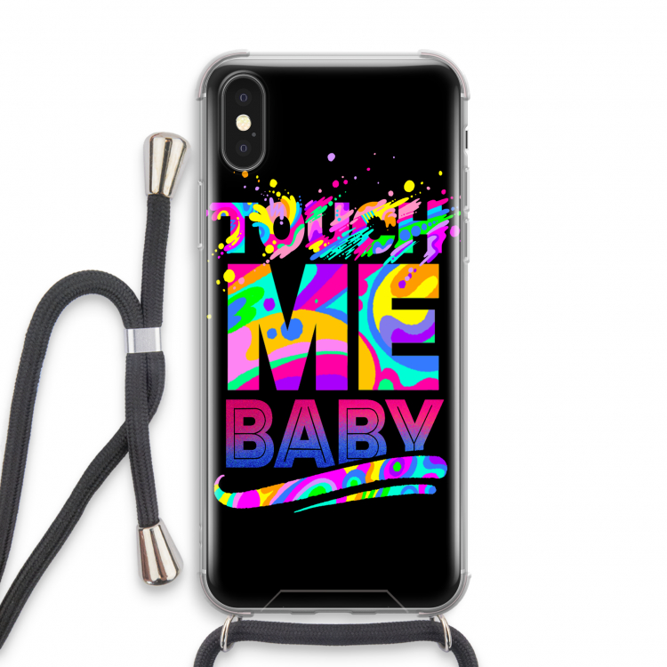 Touch Me: iPhone X Transparant Hoesje met koord