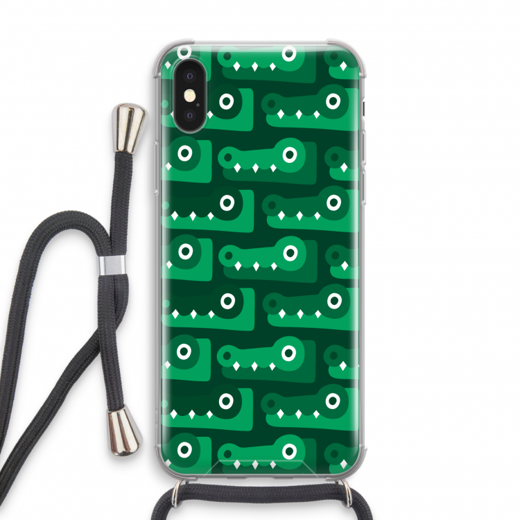 Crocs: iPhone X Transparant Hoesje met koord